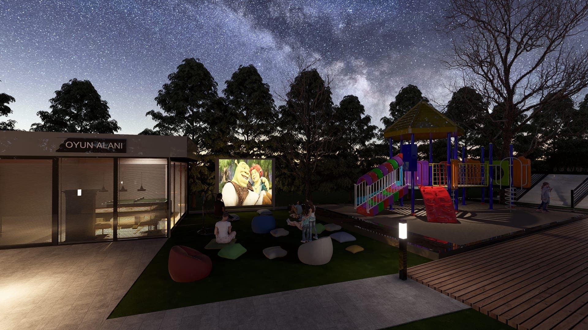 Bada Camping Gece Acik Hava Sinema