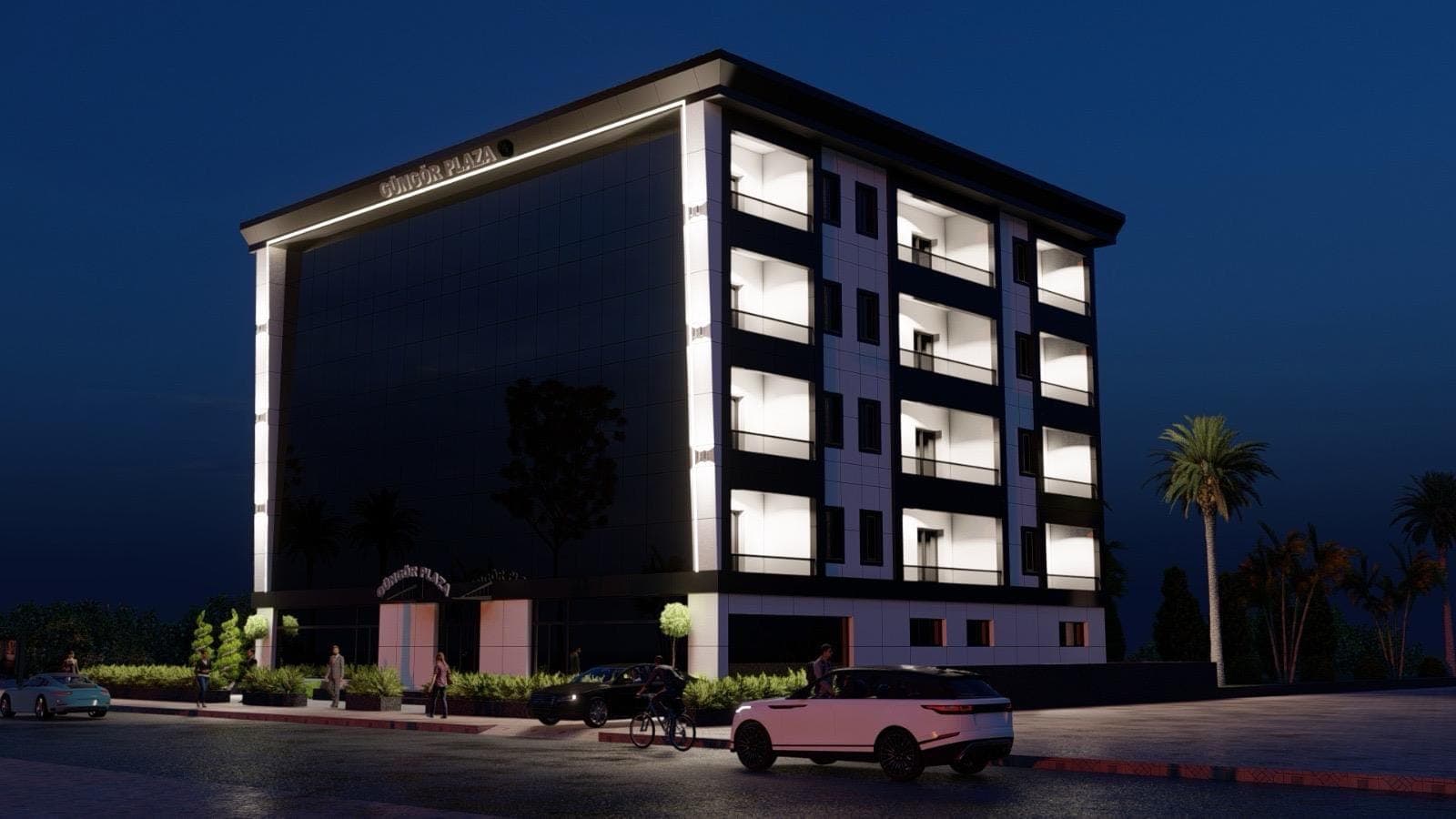Gungor Plaza Gece Yan Cephe